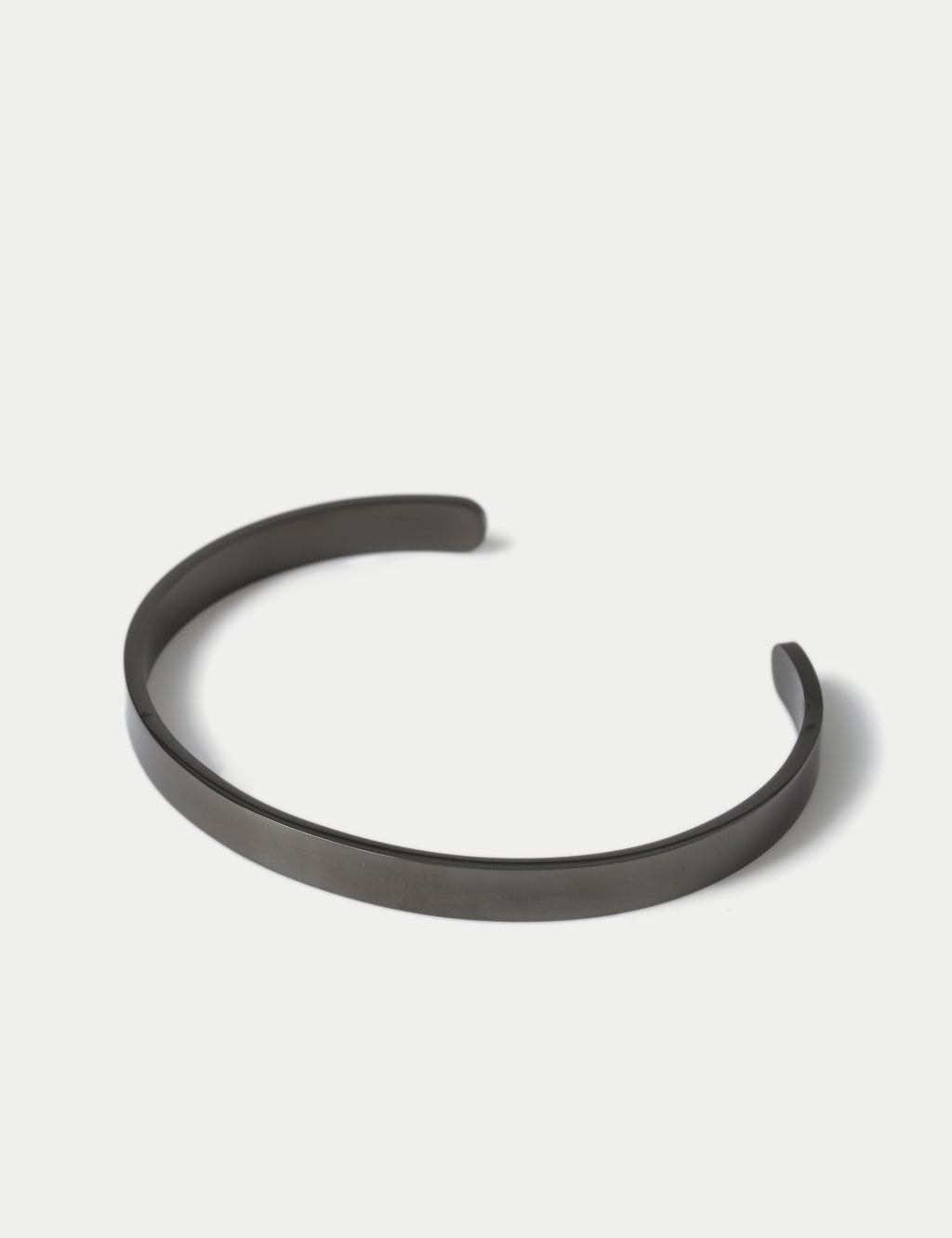 Waterproof Stainless Steel Gunmetal Open Cuff Bracelet 2 of 2