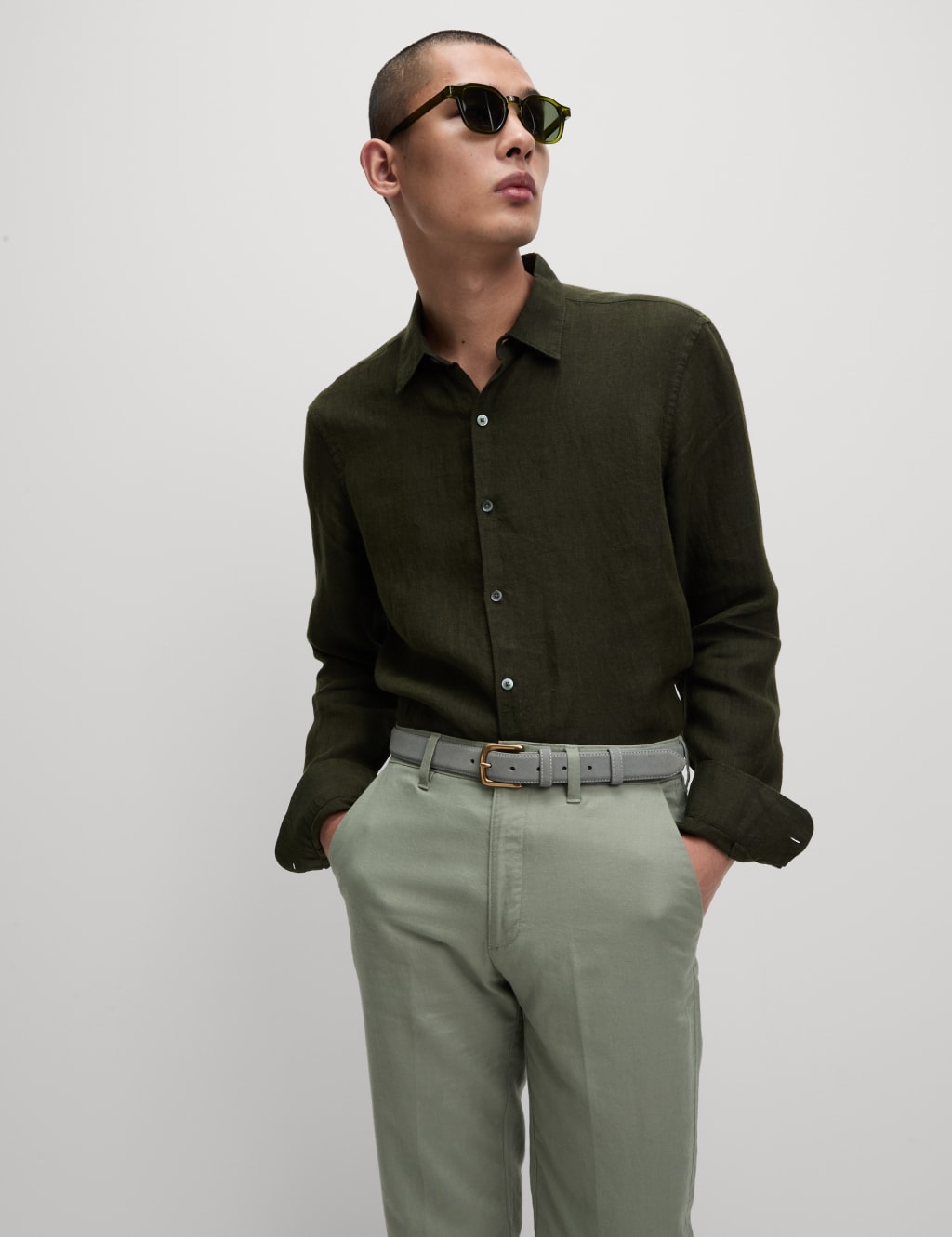 Regular Fit Pure Linen Shirt 3 of 5