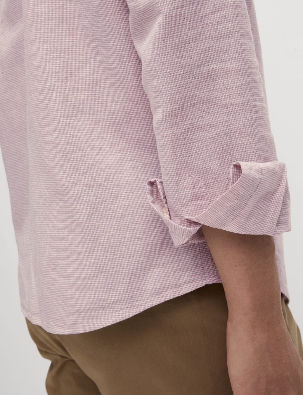 Cotton Linen Puppytooth Shirt 3 of 4