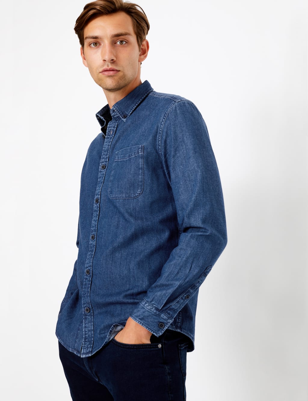 Denim Shirt M S Collection M S