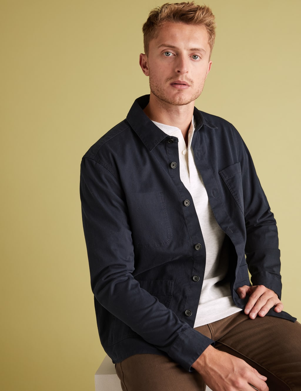 Pure Cotton Workwear Overshirt 1 of 5