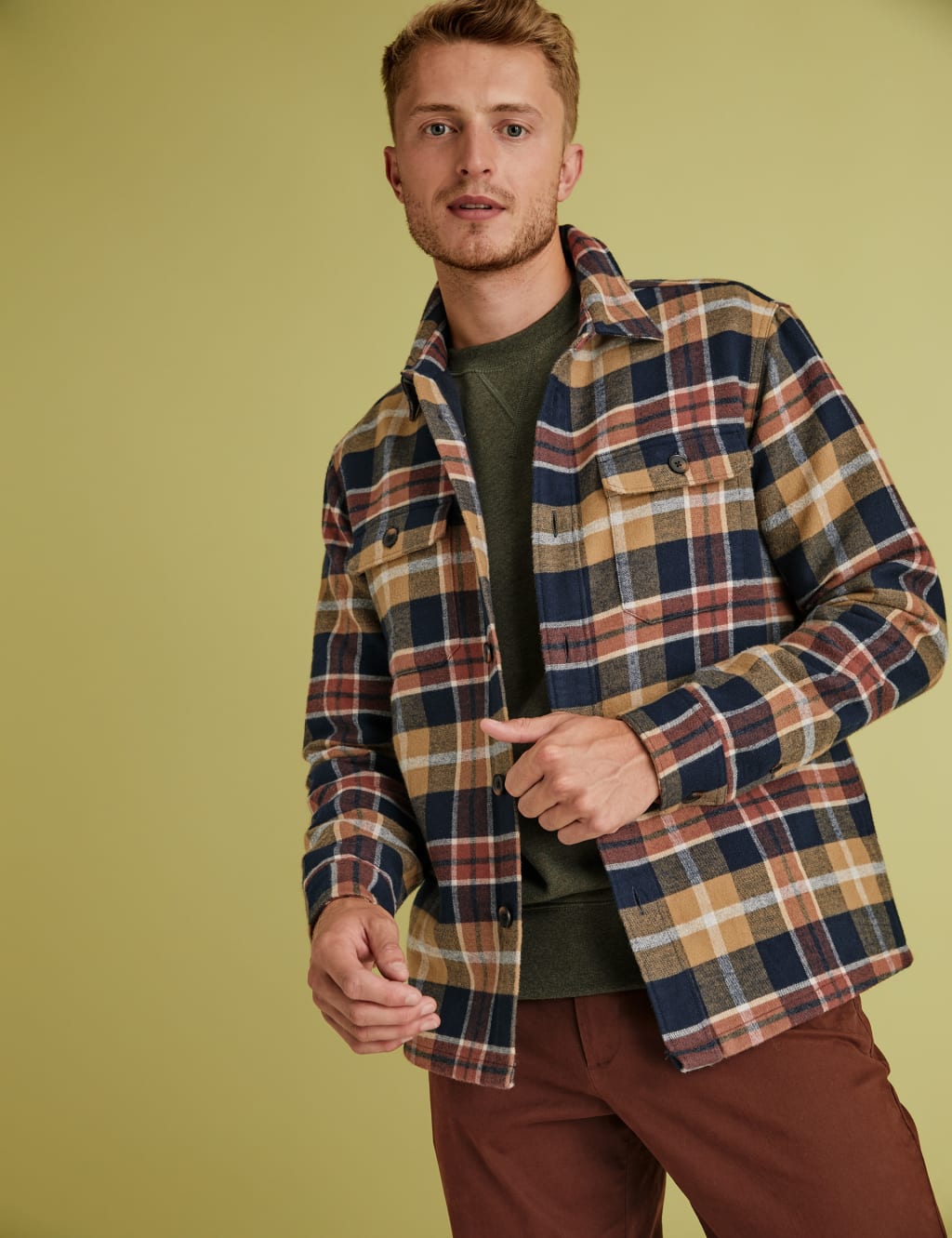 Cotton Checked Overshirt 1 of 6