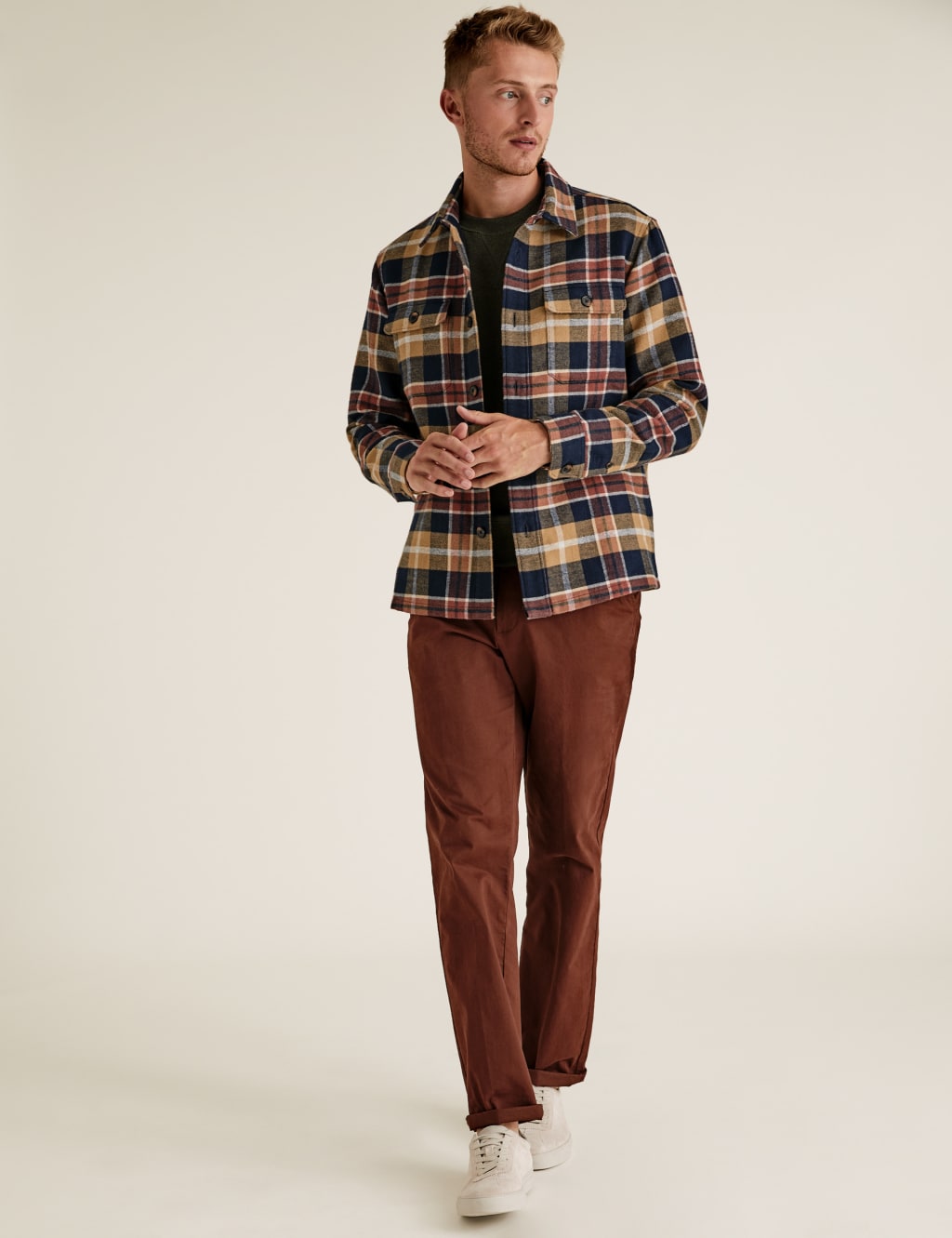 Cotton Checked Overshirt 3 of 6