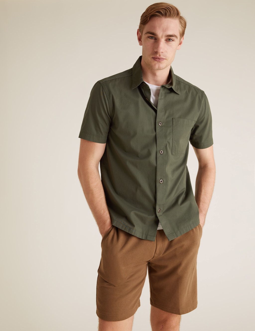 Pure Cotton Twill Utility Overshirt 1 of 5