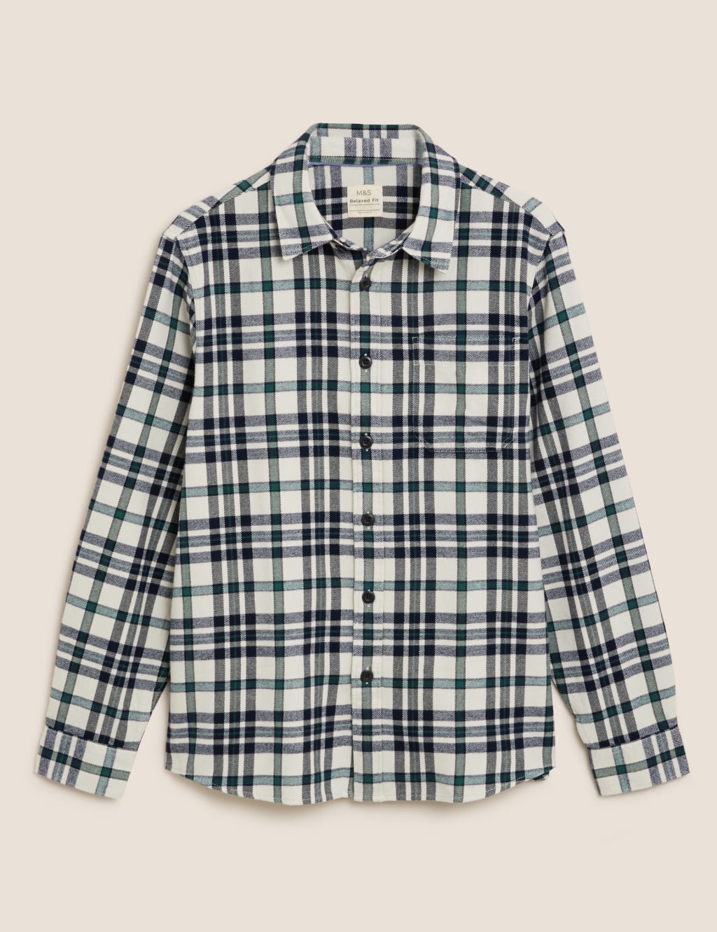 Pure Cotton Check Overshirt 1 of 2