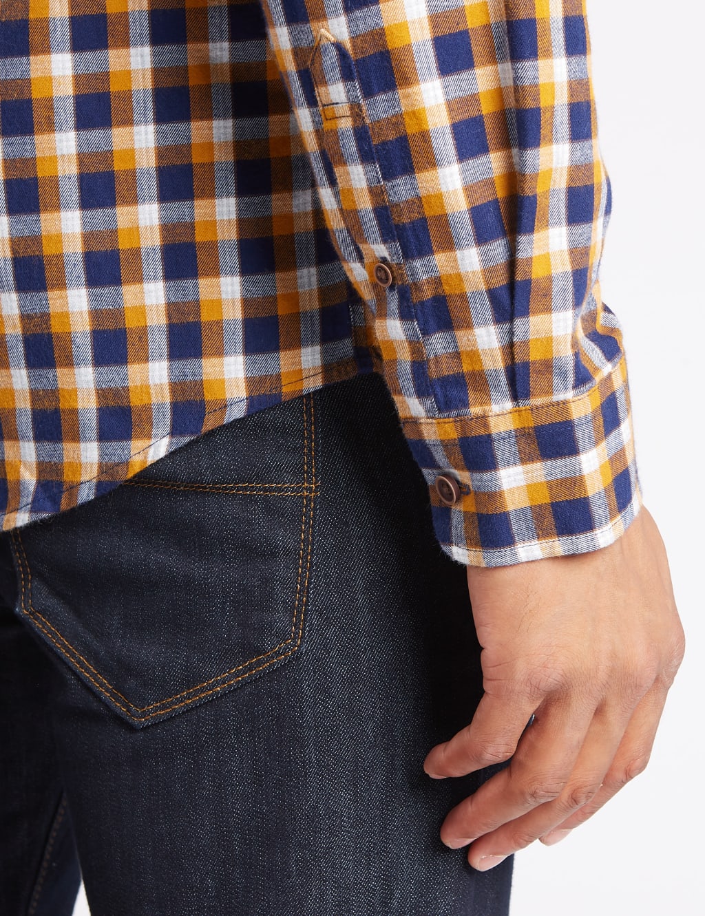 Brushed Cotton Checked Shirt 5 of 5