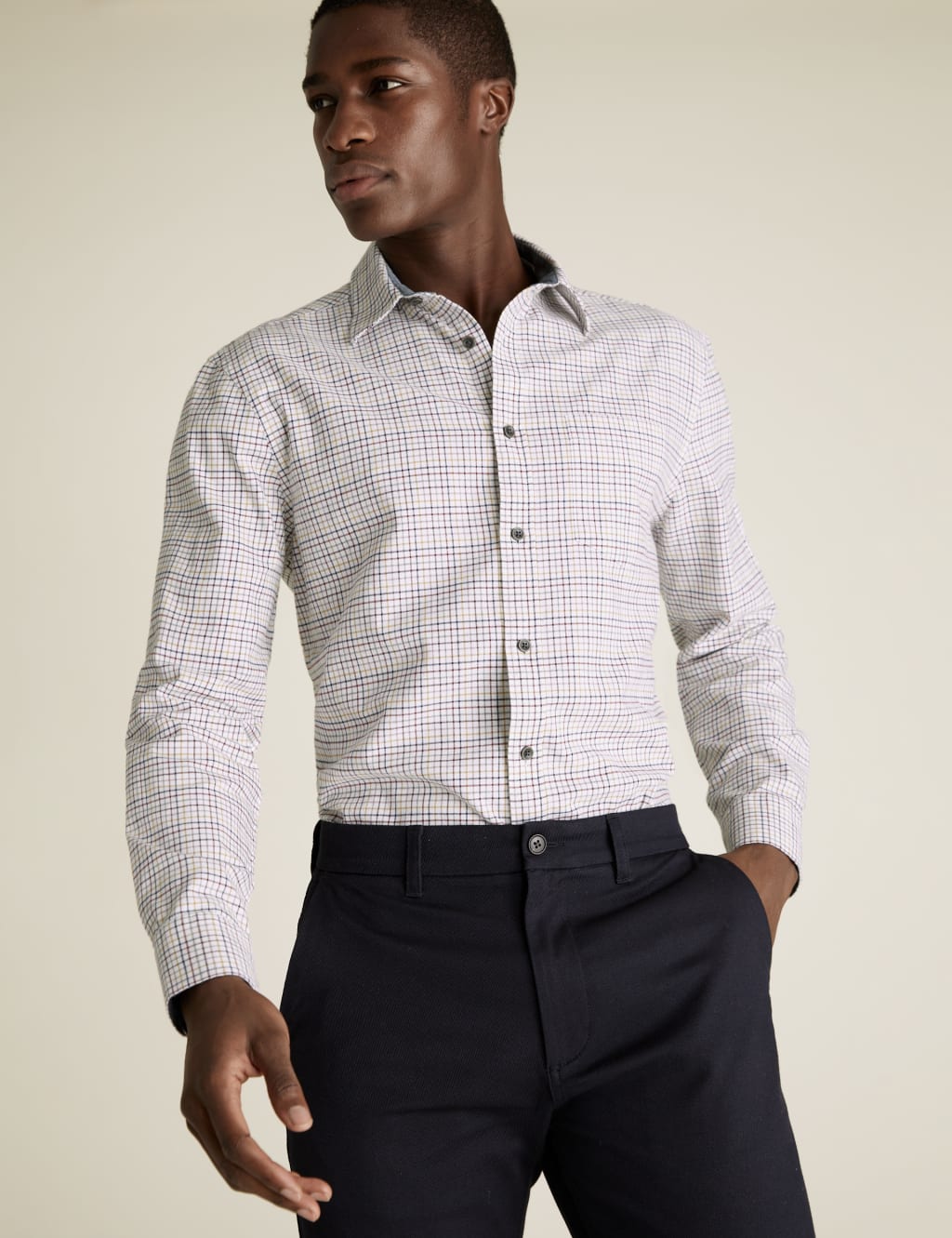 Brushed Cotton Checked Shirt 1 of 4