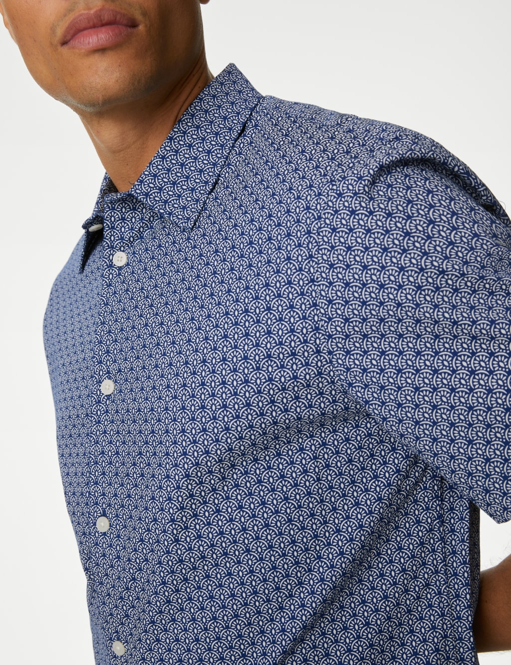 Easy Iron Pure Cotton Geometric Print Shirt 3 of 5