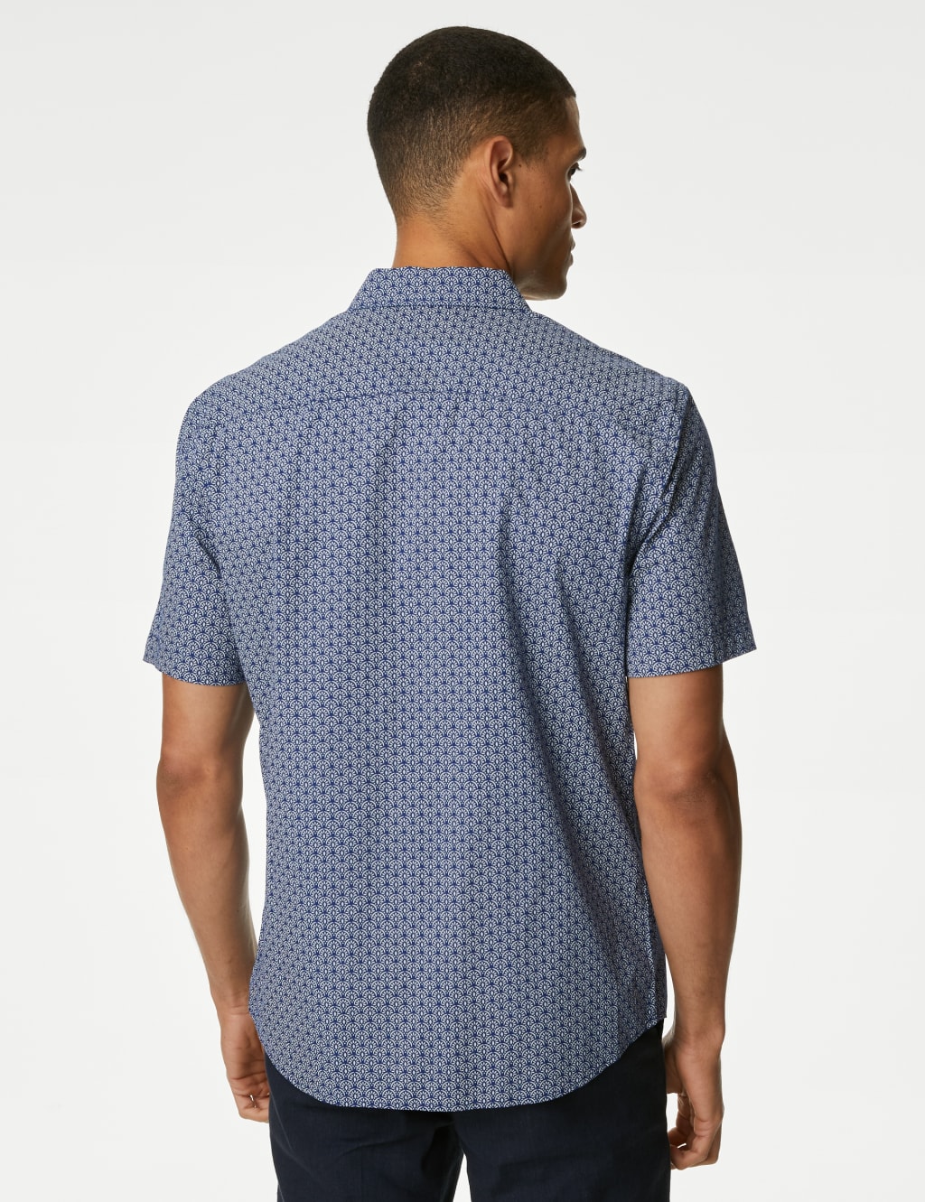 Easy Iron Pure Cotton Geometric Print Shirt 4 of 5