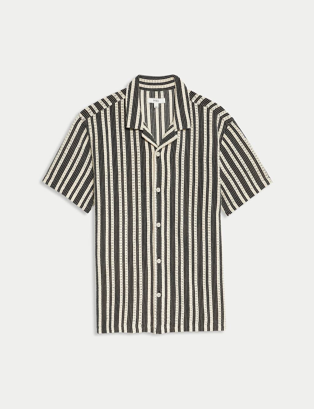 Regular Fit Cotton Rich Striped Shirt 2 of 6