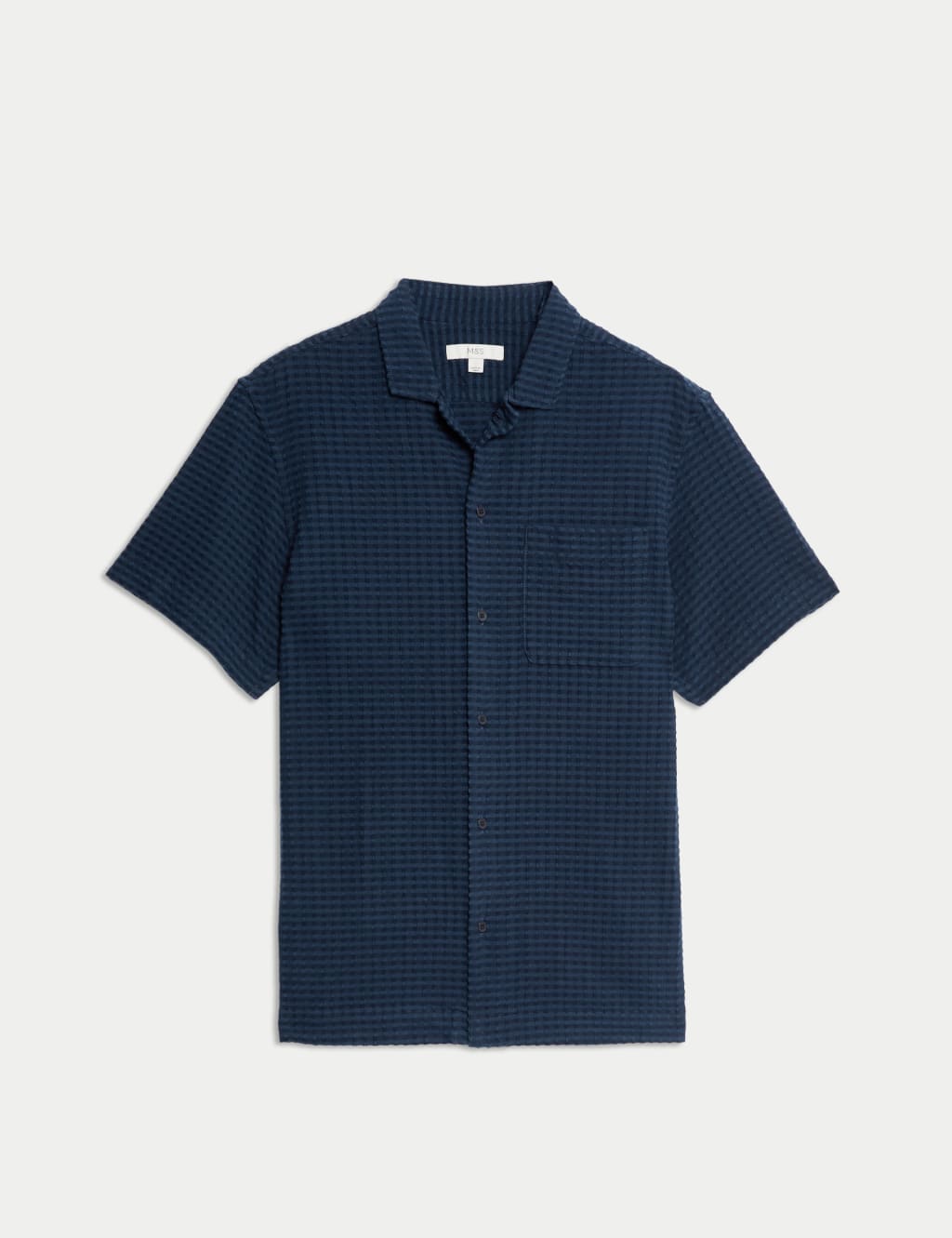 Cotton Rich Textured Check Shirt 2 of 5