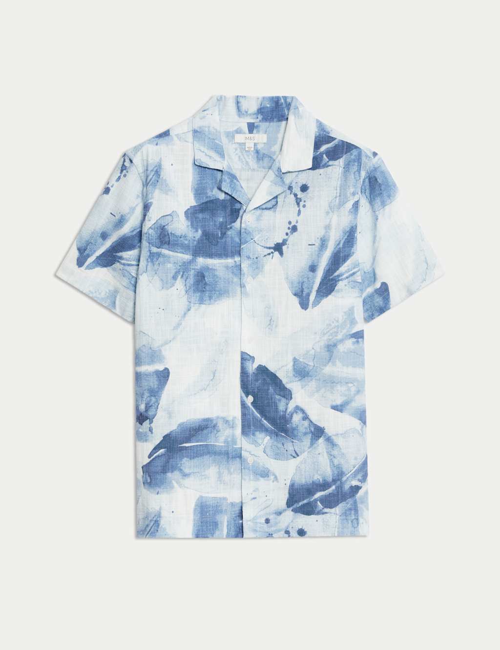 Cotton Rich Short Sleeve Cuban Collar Shirt 2 of 6