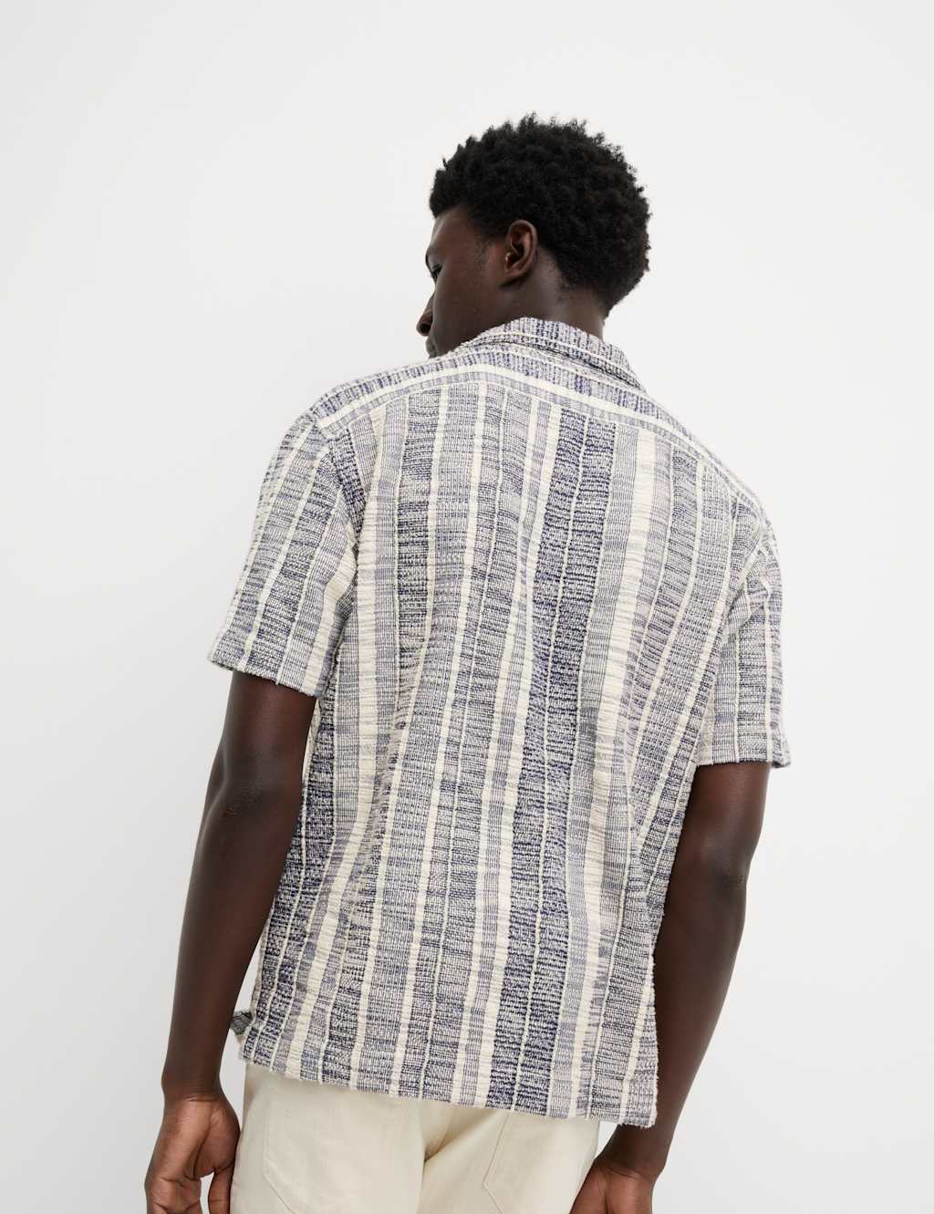Regular Fit Easy Iron Cotton Blend Striped Shirt 4 of 4