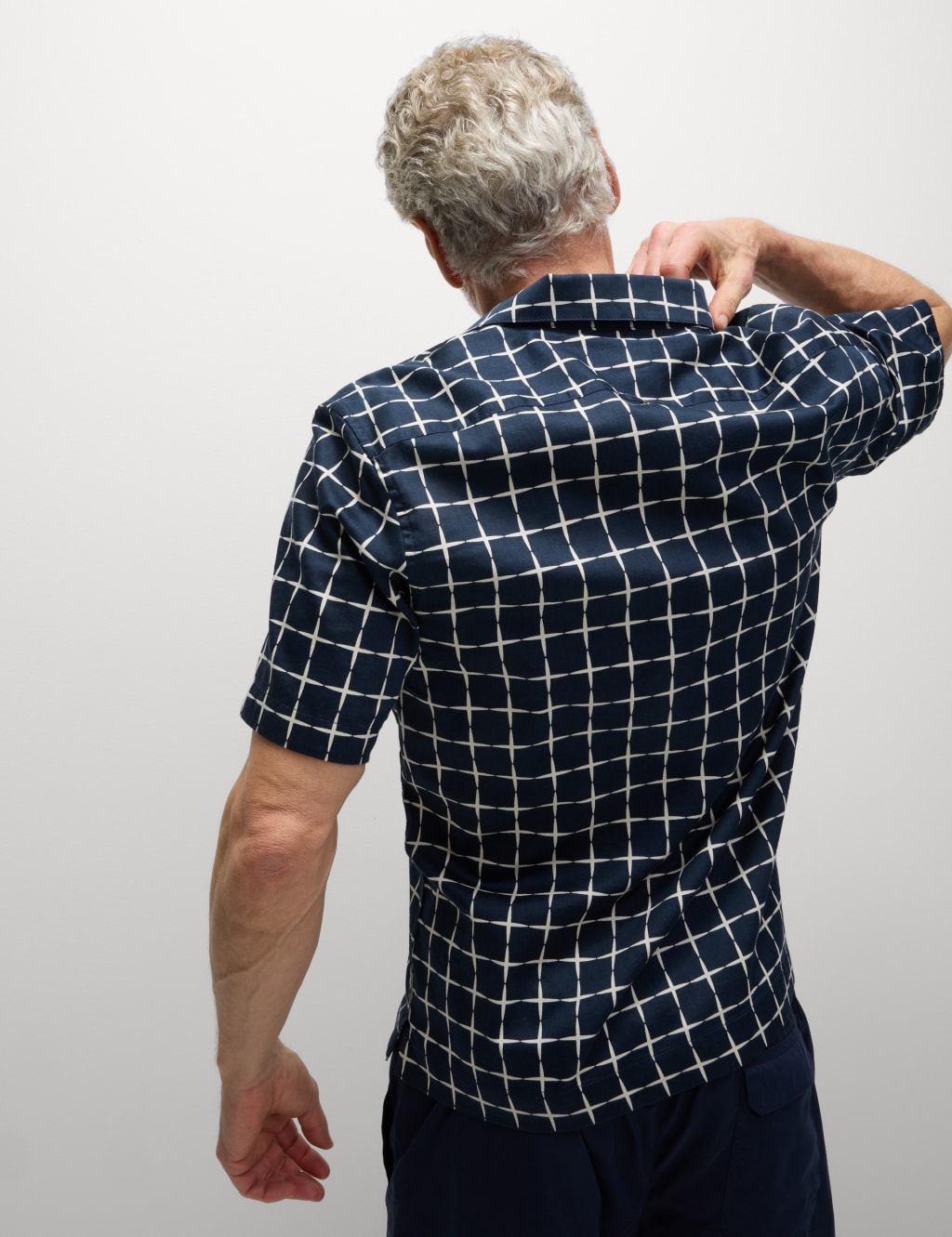 Pure Cotton Geo Print Cuban Collar Shirt 5 of 5