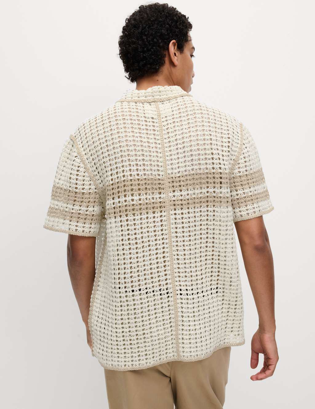 Relaxed Fit Striped Short Sleeve Knitted Shirt 5 of 5