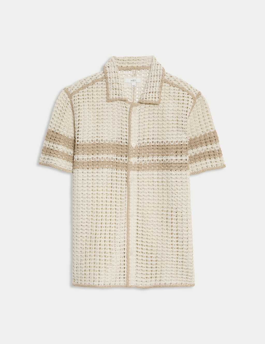 Relaxed Fit Striped Short Sleeve Knitted Shirt 2 of 5