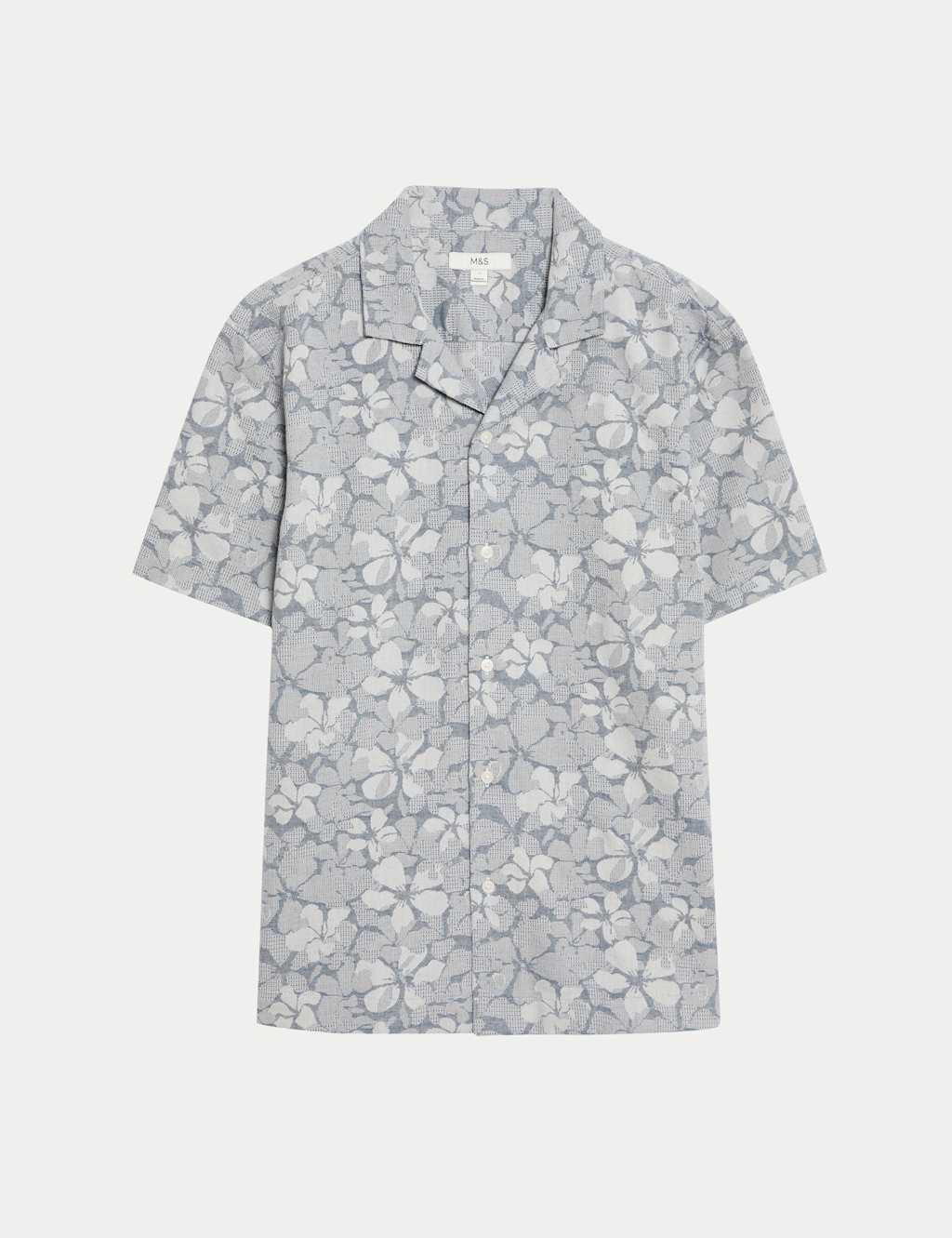 Regular Fit Cotton Rich Floral Short Sleeve Shirt 2 of 6