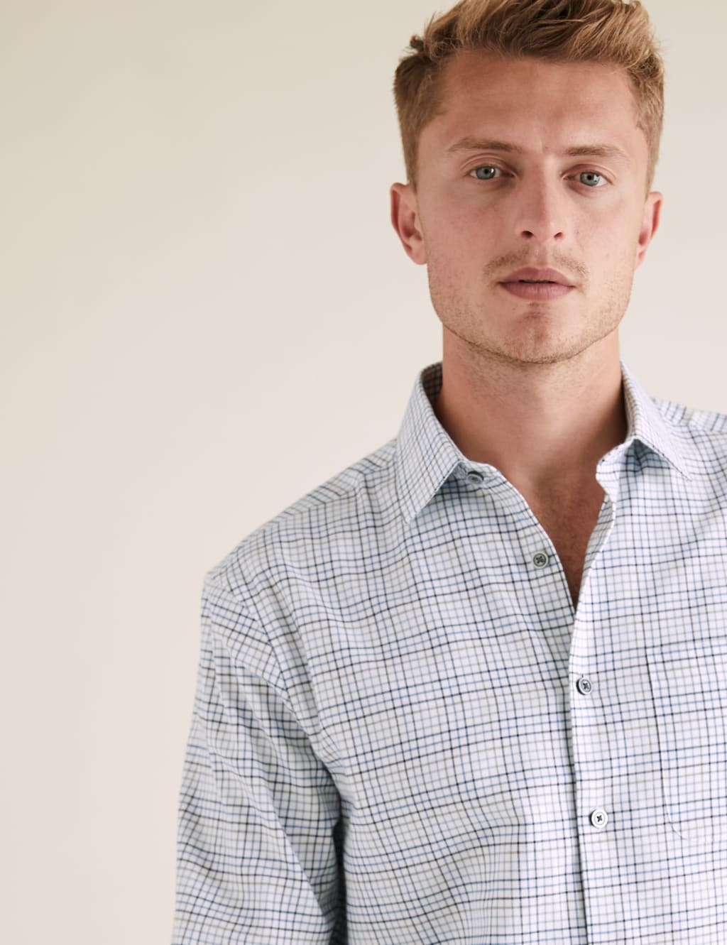 Regular Fit Brushed Cotton Checked Shirt 4 of 6