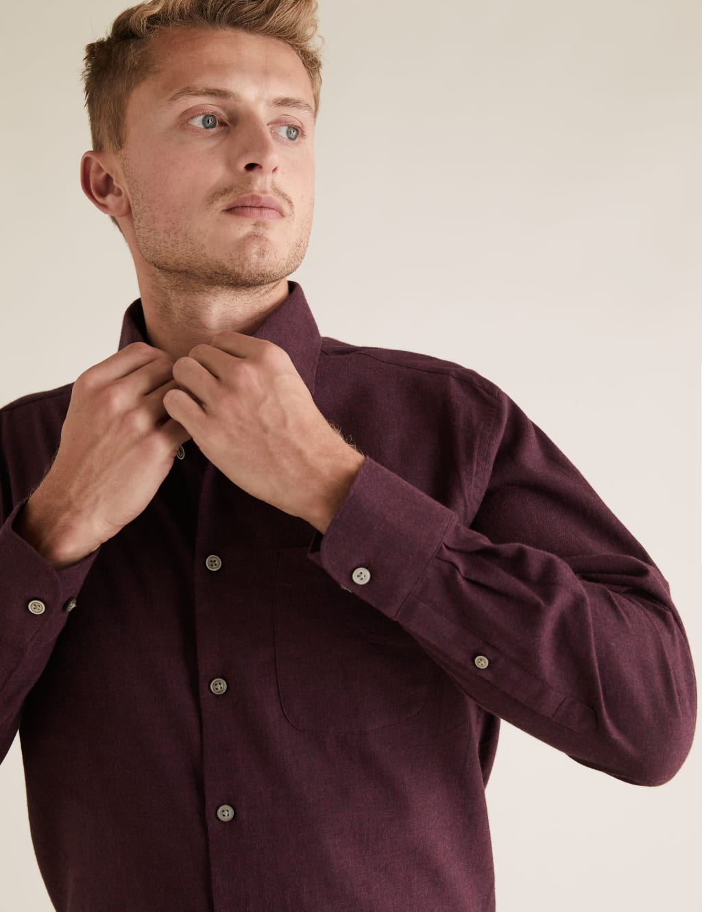 Regular Fit Brushed Cotton Twill Shirt 4 of 5