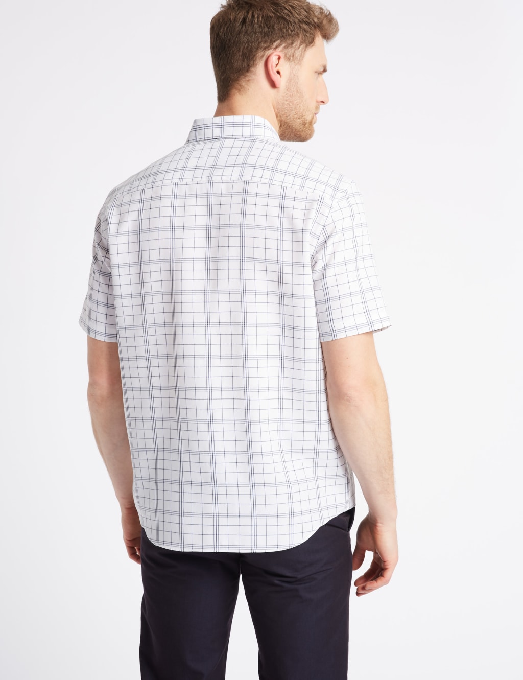 Modal Blend Checked Shirt with Pocket 4 of 5