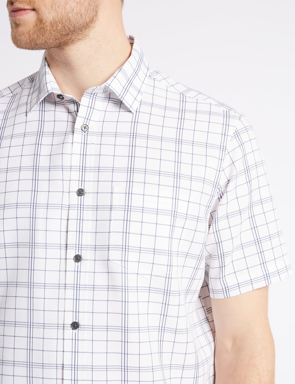 Modal Blend Checked Shirt with Pocket 5 of 5