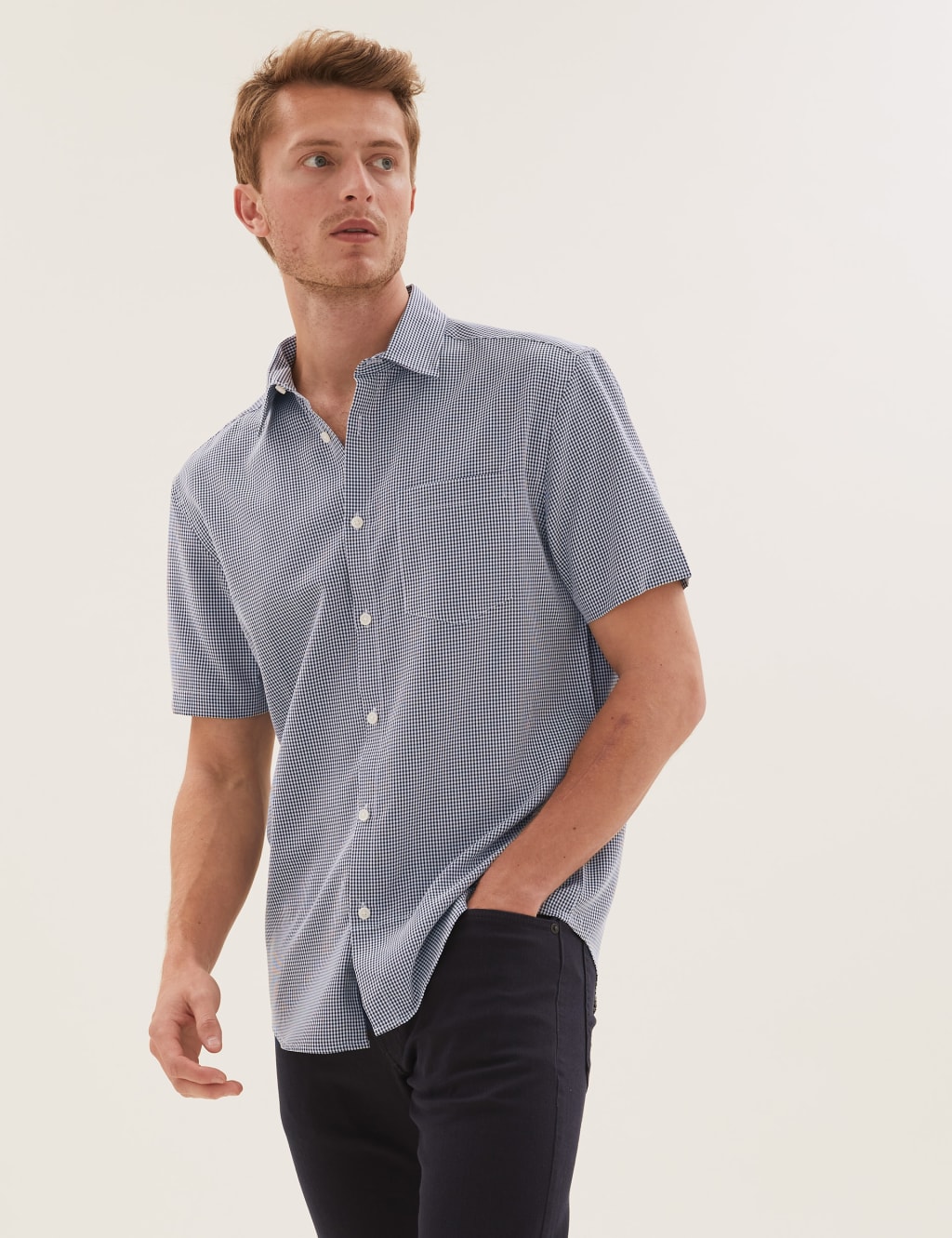 Easy Iron Gingham Checked Shirt 1 of 5