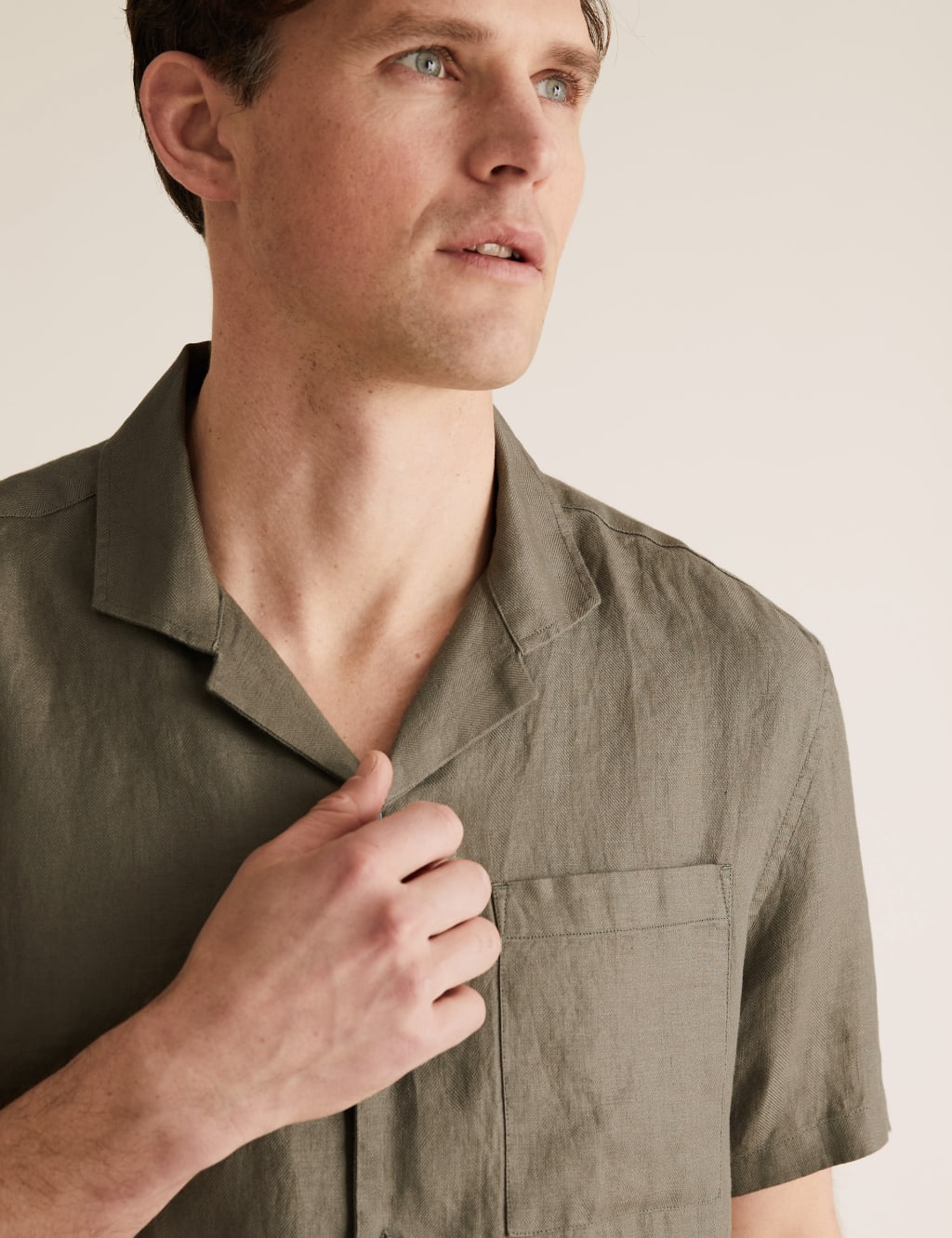 Pure Linen Revere Shirt 1 of 6
