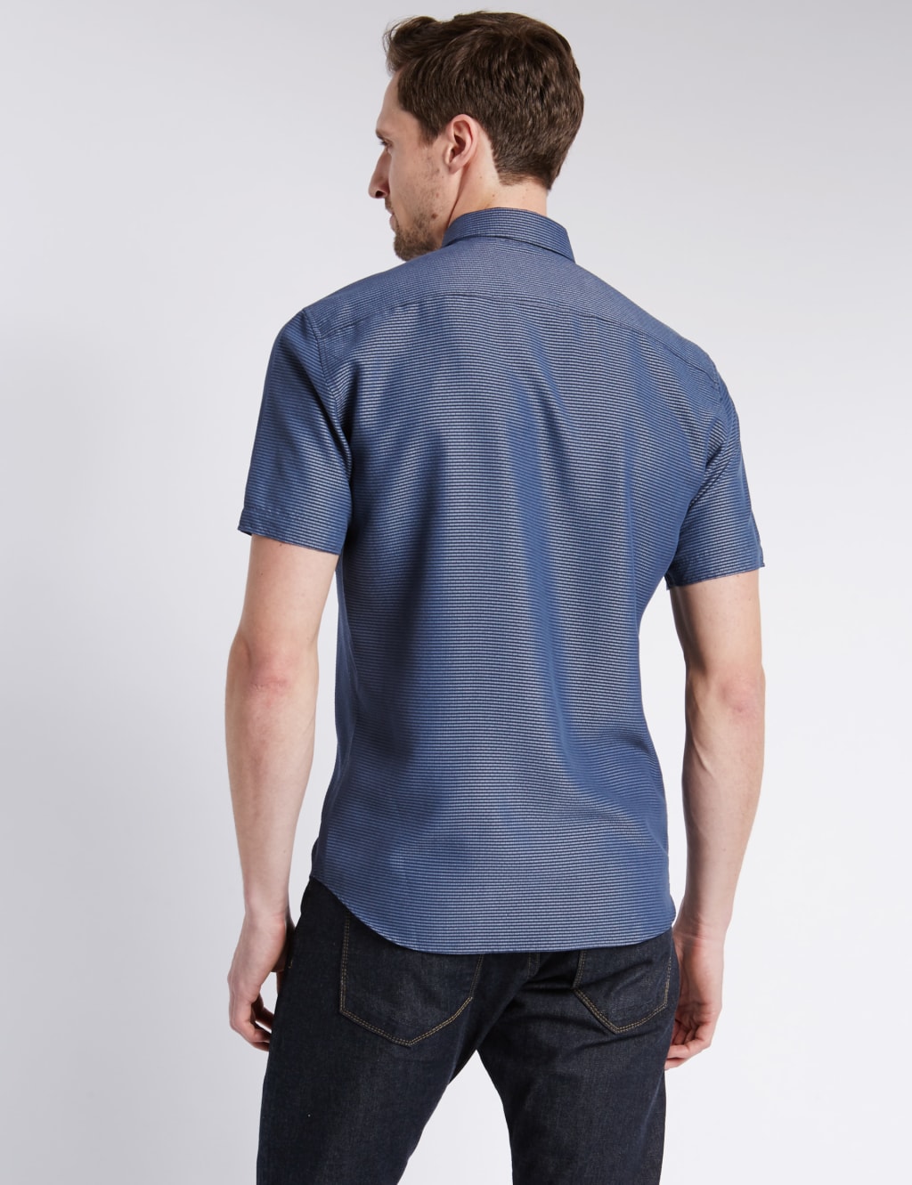 Modal Rich Easy Care Soft Touch Textured Shirt 3 of 4