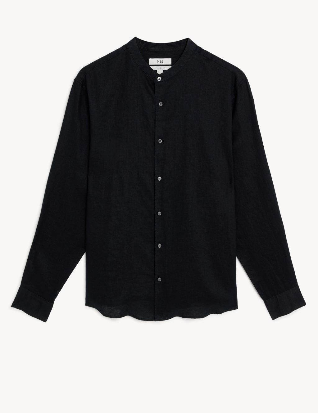 Pure Linen Grandad Collar Shirt 1 of 1