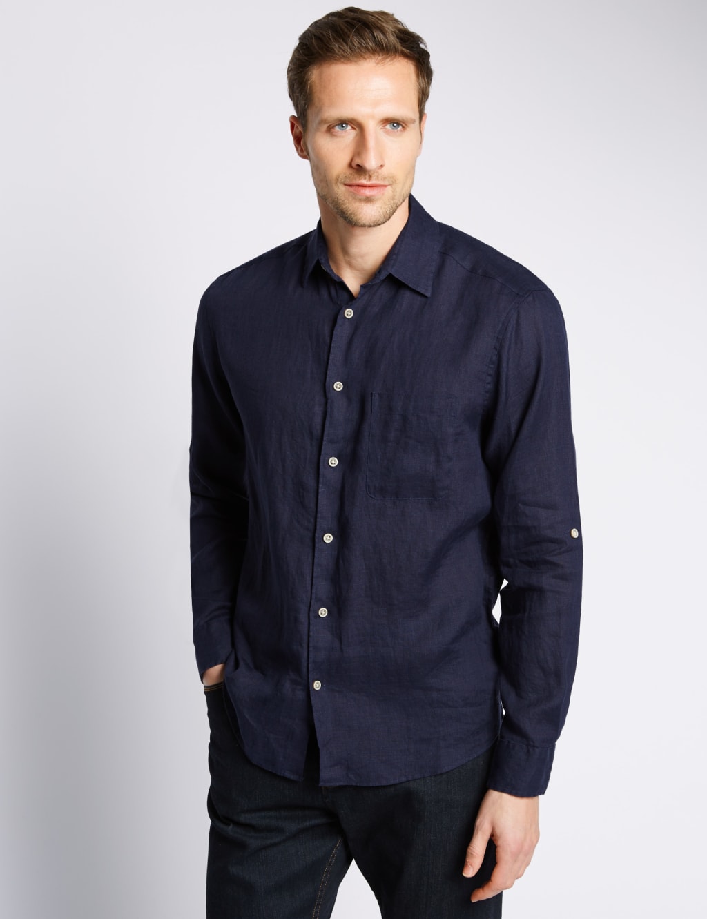 XXXL Pure Linen Easy to Iron Shirt 1 of 5