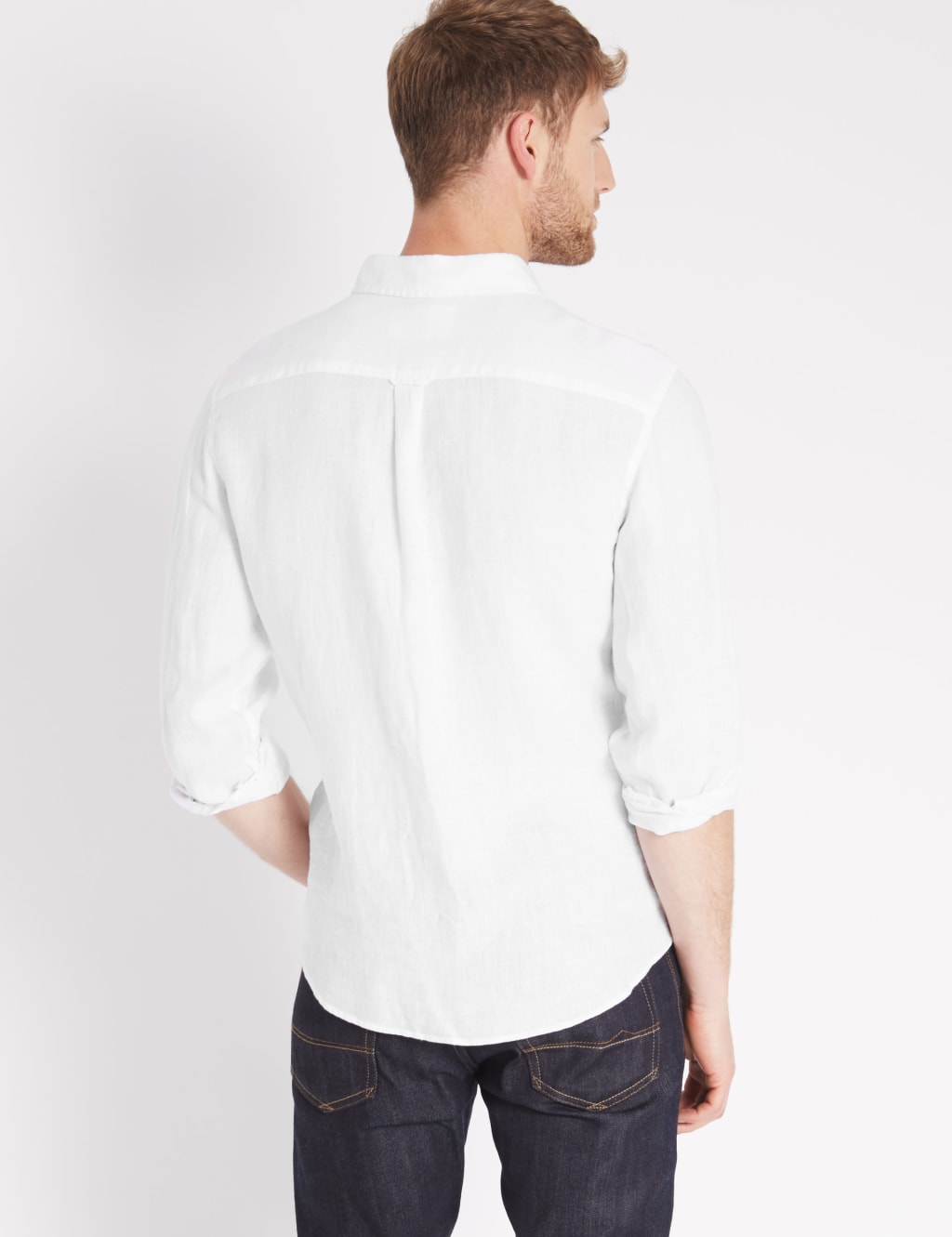 Easy Care Pure Linen Shirt with Pocket 3 of 4