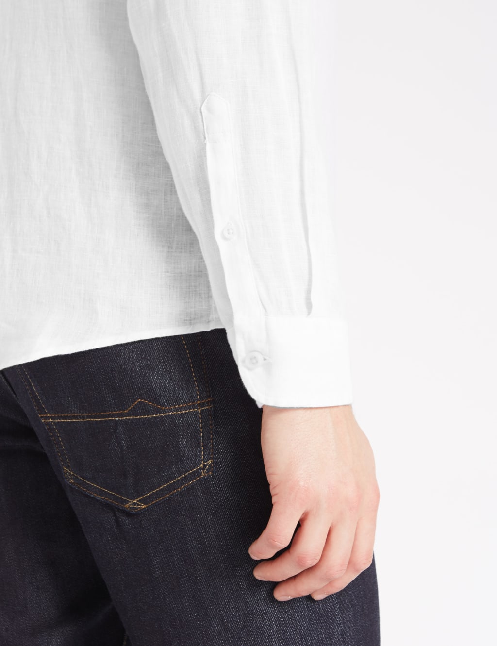 Easy Care Pure Linen Shirt with Pocket 4 of 4