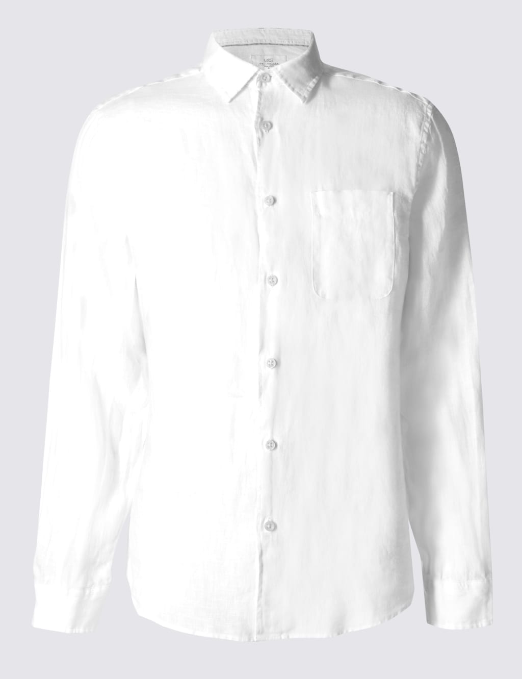 Easy Care Pure Linen Shirt with Pocket 2 of 4
