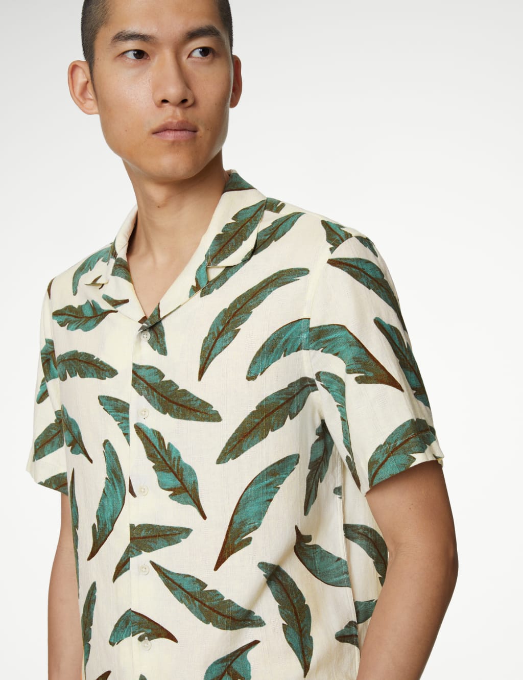 Easy Iron Linen Blend Printed Shirt 1 of 6