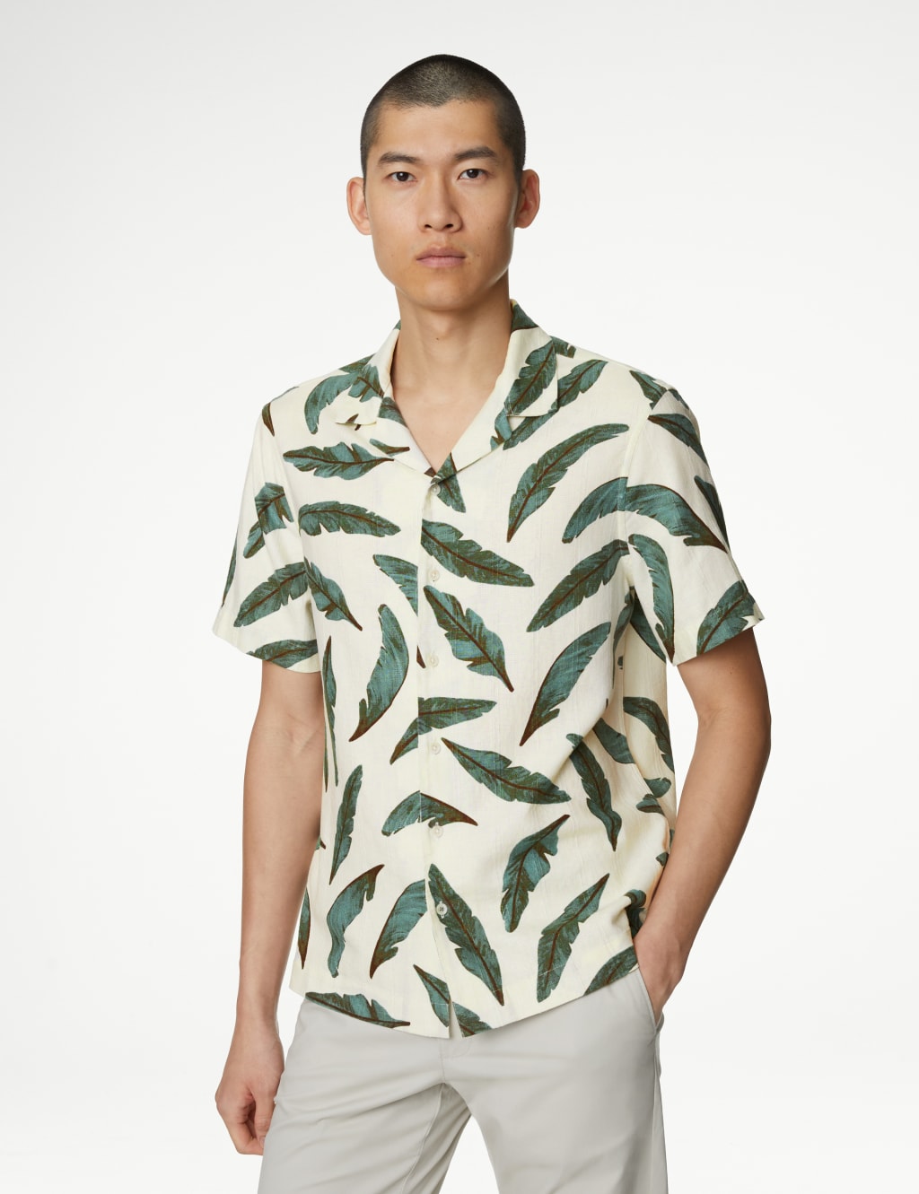 Easy Iron Linen Blend Printed Shirt 5 of 6