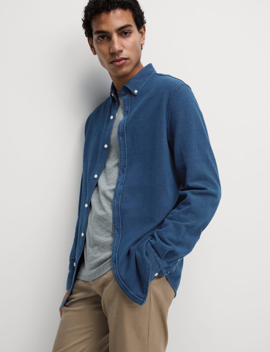 Pure Cotton Pique Shirt 3 of 5