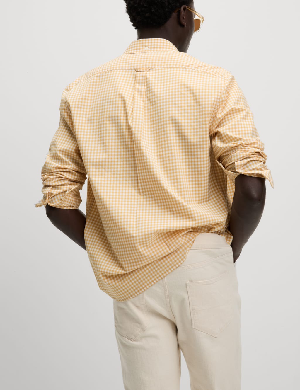 Cotton Rich Gingham Check Oxford Shirt 6 of 6