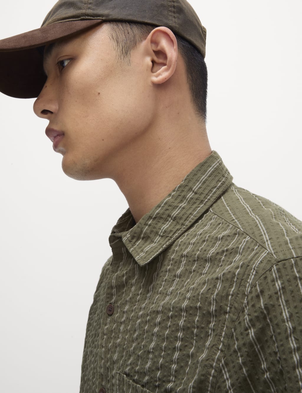 Pure Cotton Striped Seersucker Shirt 5 of 5