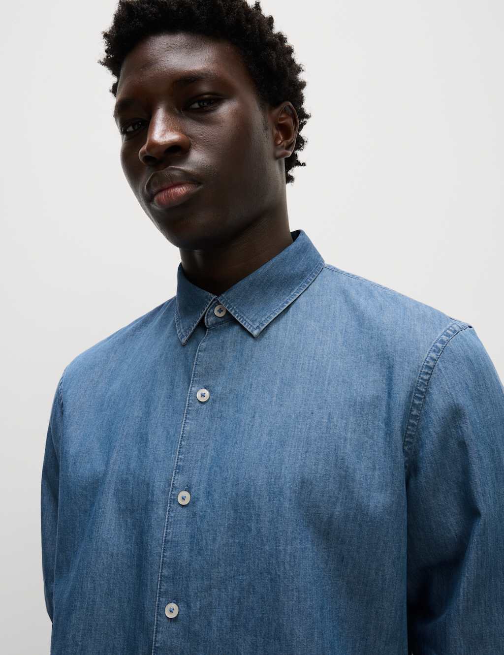 Regular Fit Long Sleeve Denim Shirt 3 of 6
