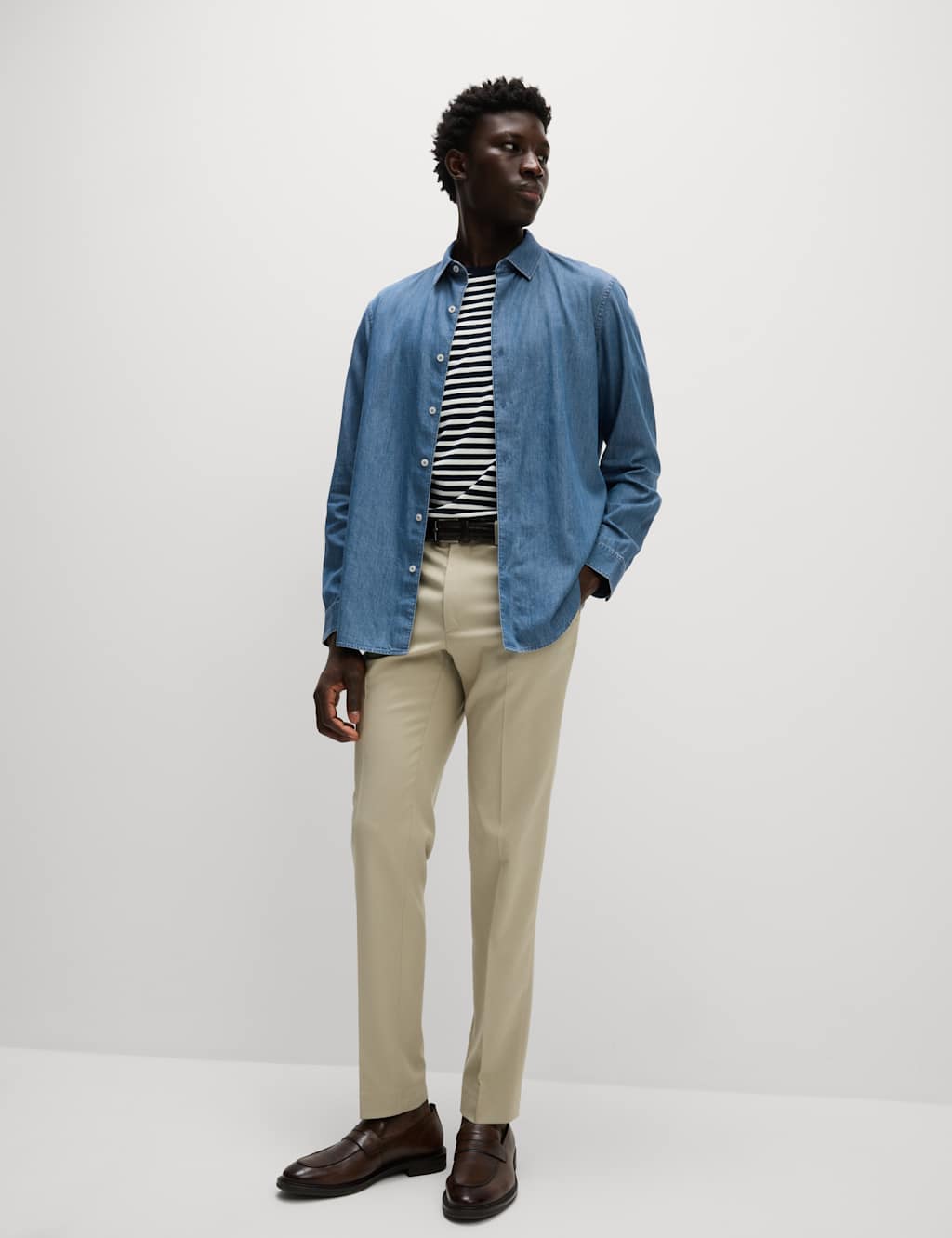 Regular Fit Long Sleeve Denim Shirt 4 of 6