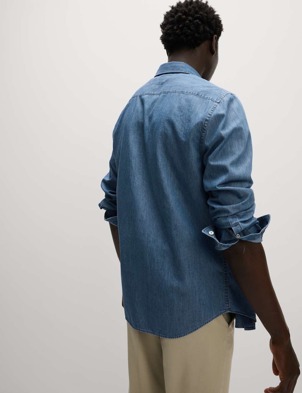Regular Fit Long Sleeve Denim Shirt 5 of 6