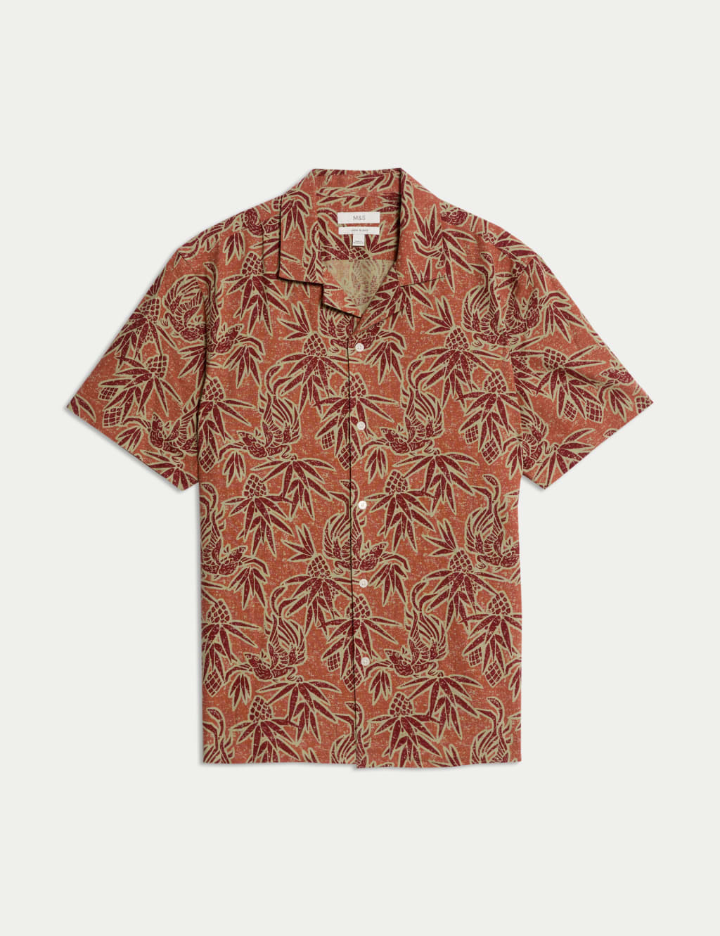 Linen Rich Hawaiian Short Sleeve Shirt 2 of 5