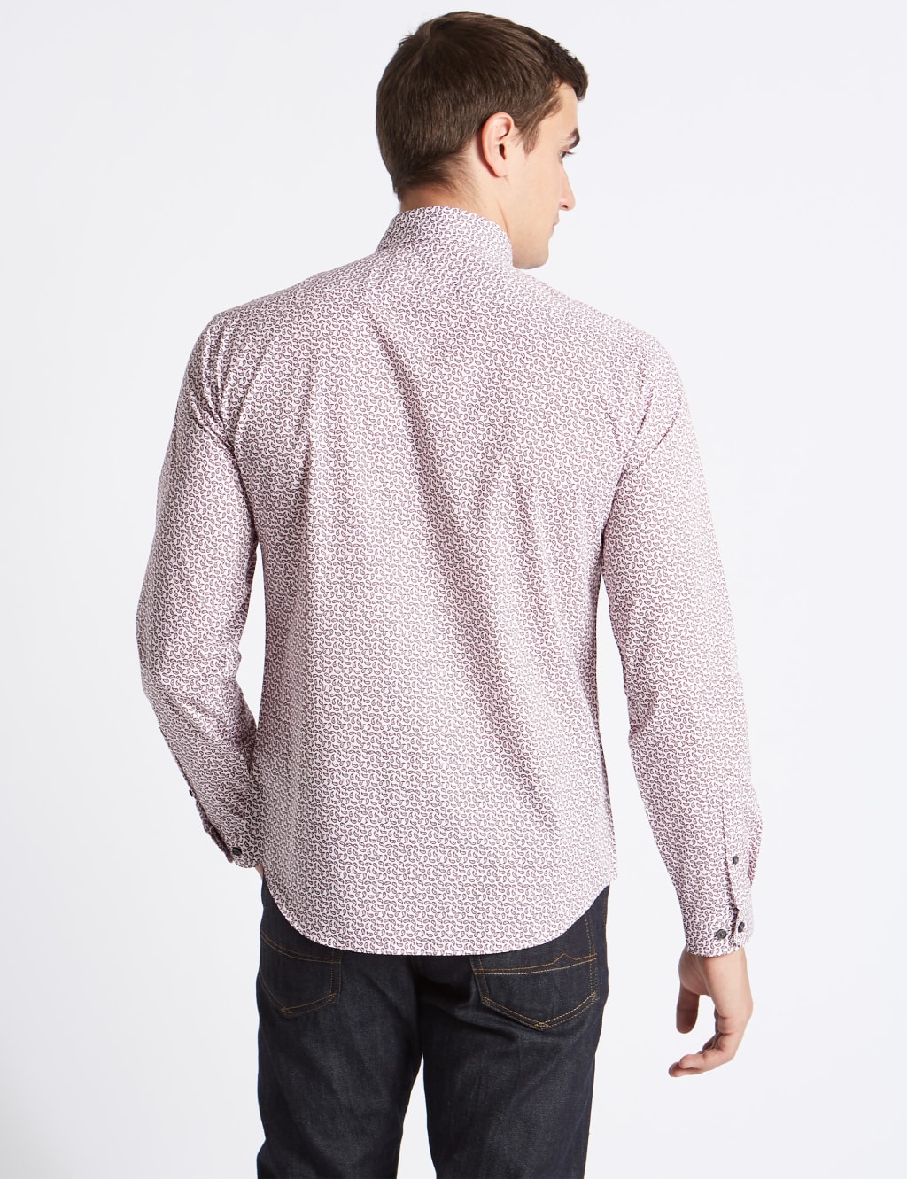 Pure Cotton Slim Fit Paisley Print  Shirt 4 of 6