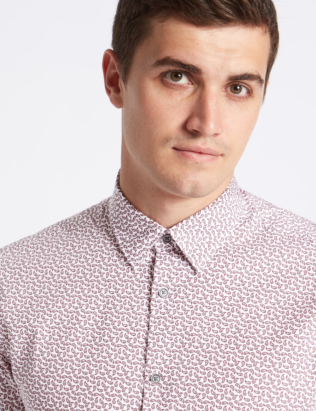 Pure Cotton Slim Fit Paisley Print  Shirt 5 of 6