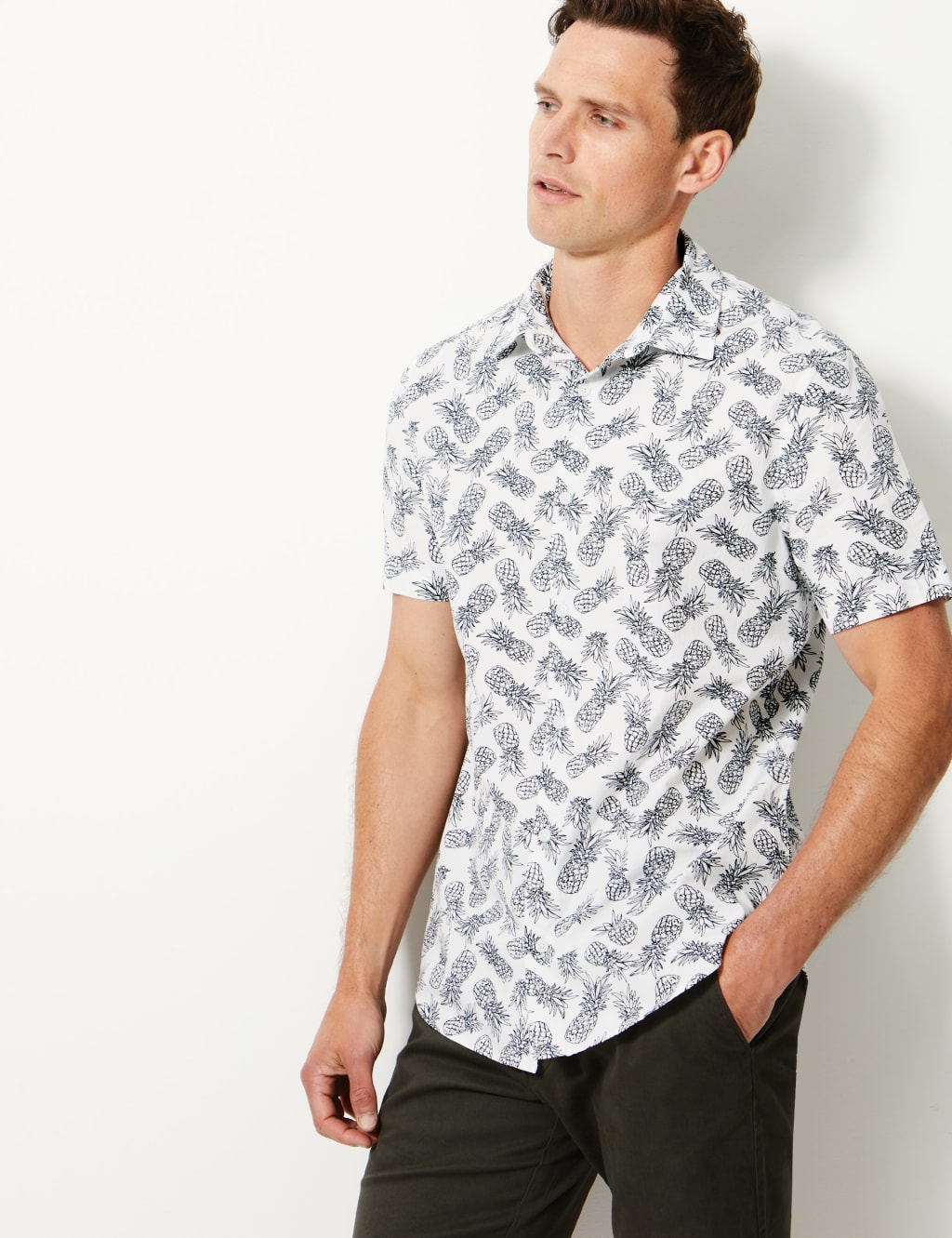 Pure Cotton Pineapple Print Shirt 1 of 4