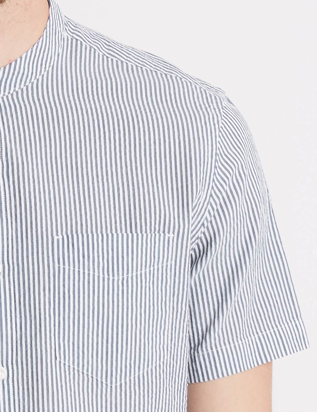 Pure Cotton Striped Shirt with Pocket 5 of 5