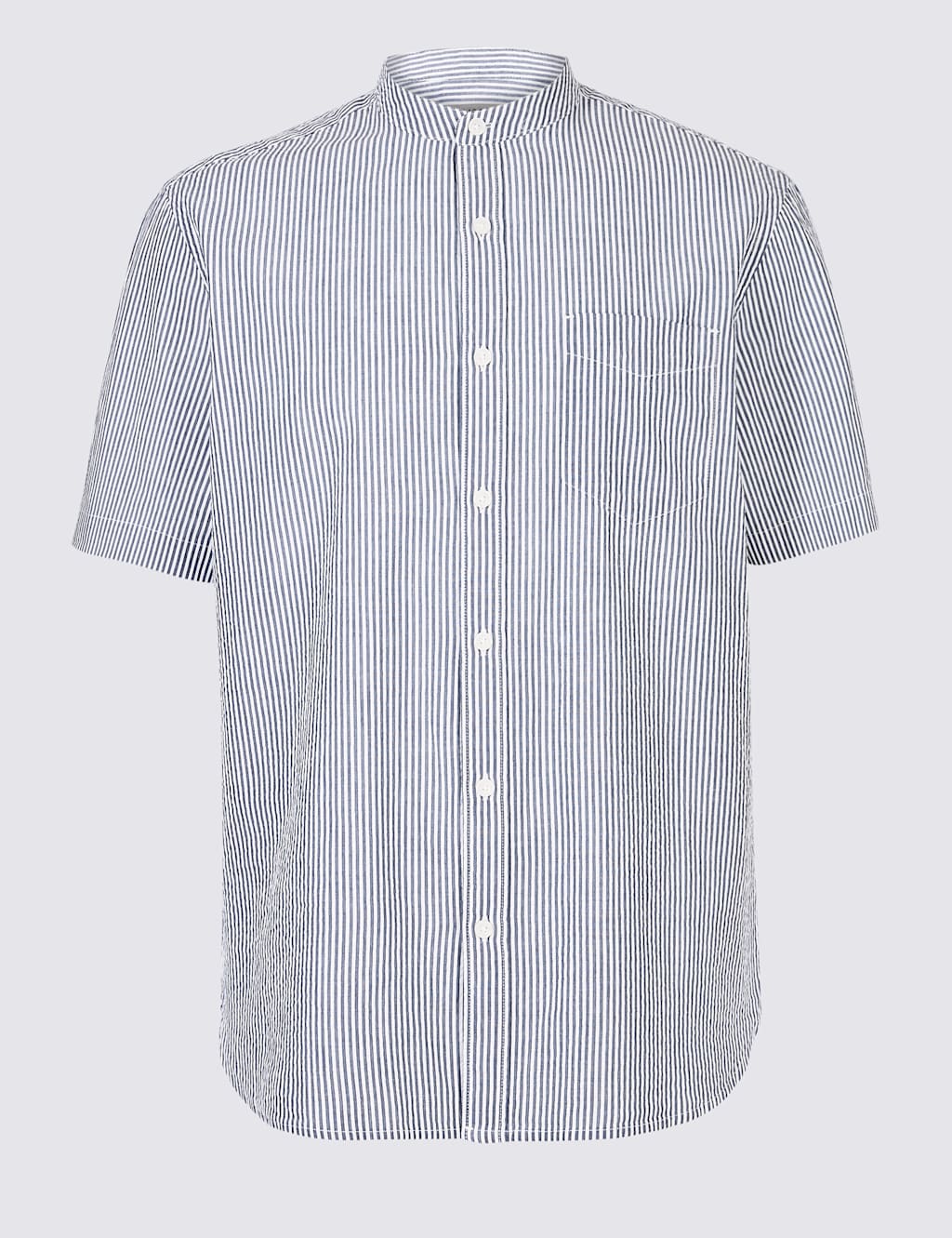 Pure Cotton Striped Shirt with Pocket 2 of 5