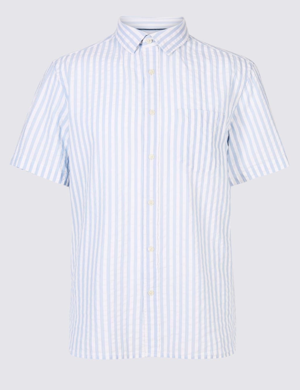 Pure Cotton Striped Shirt with Pocket 2 of 5