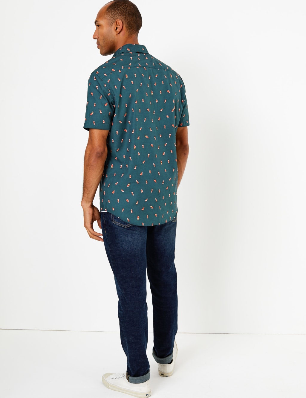 Christmas Pure Cotton Santa Print Shirt 4 of 5