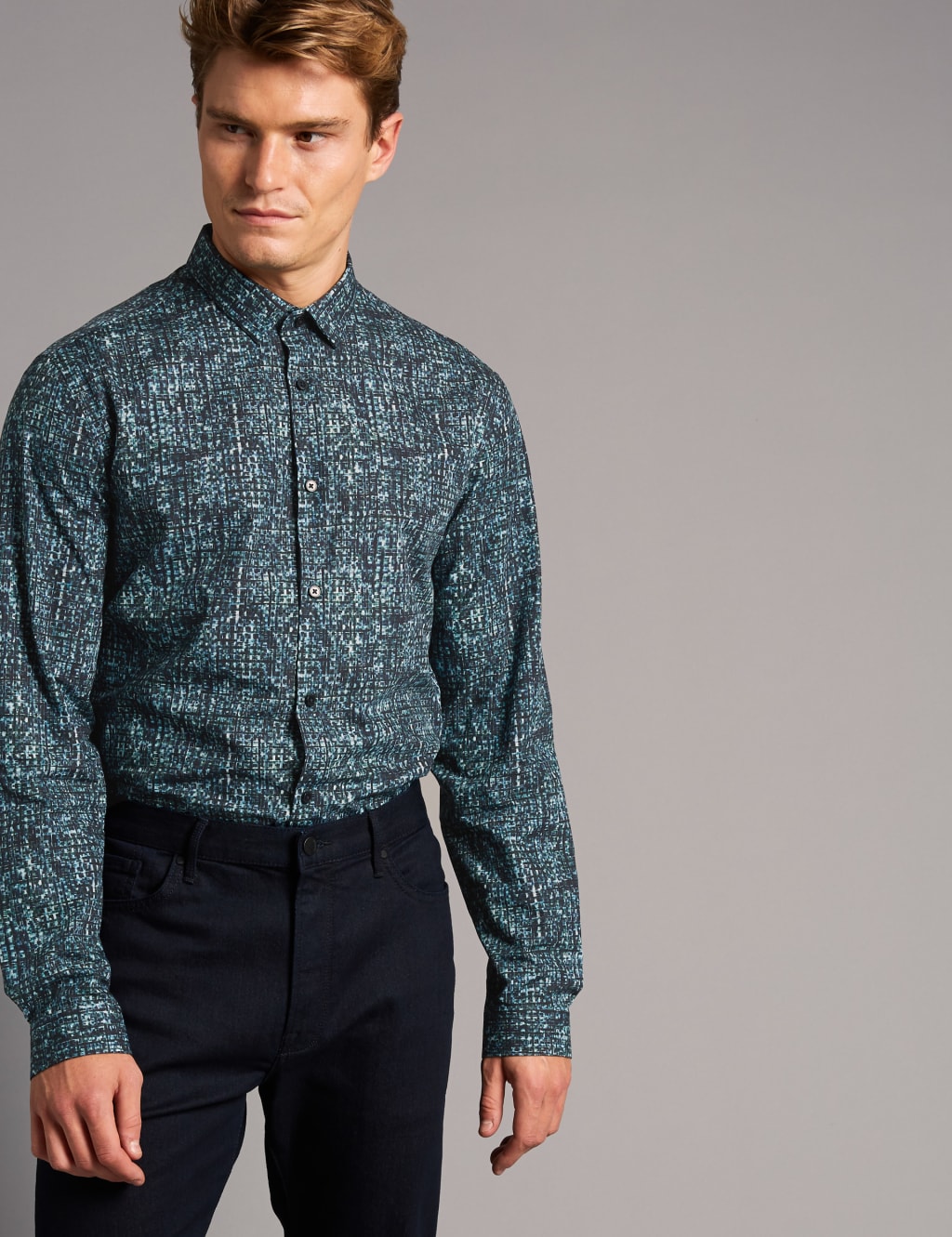Italian Fabric Slim Fit Printed Shirt 3 of 5